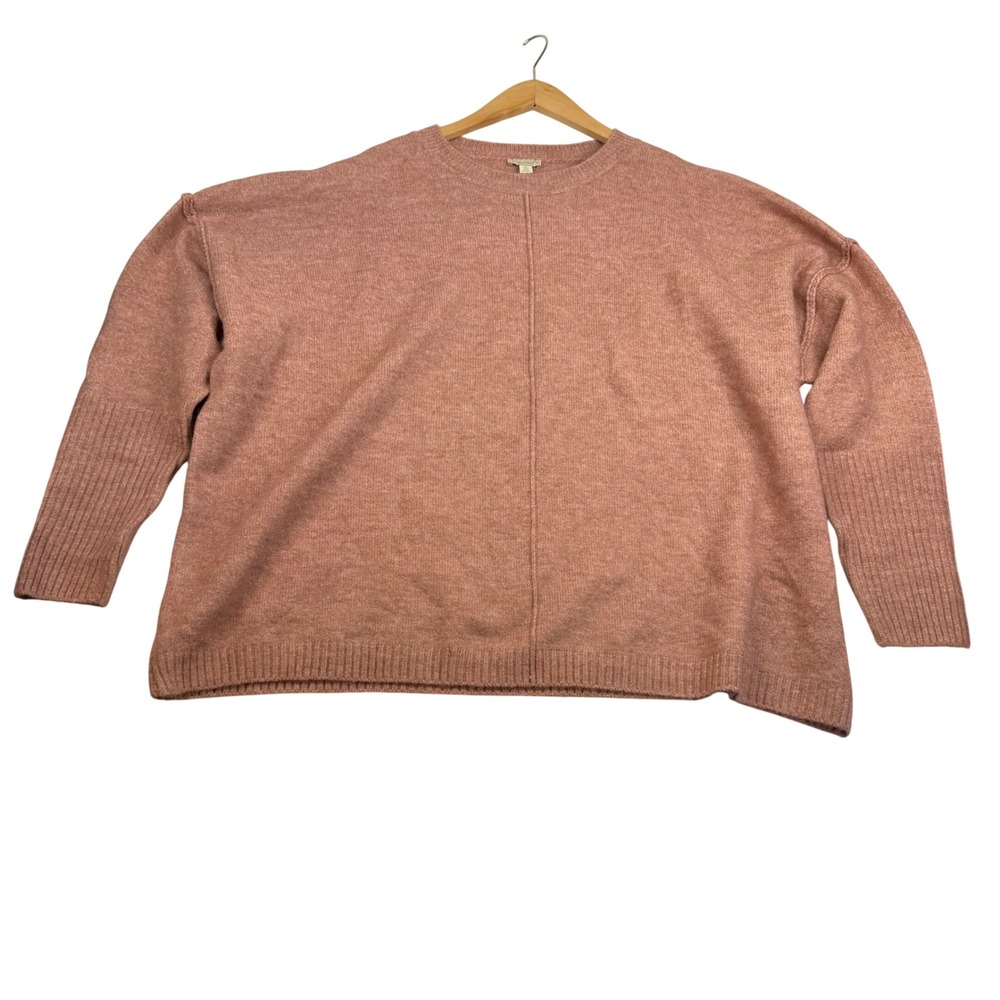Legendary Outfitter Pink Oversized Crewneck Sweater 2X Marled Knit Drop Shoulder